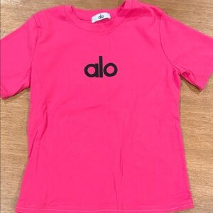 ALO Yoga Bright Pink Tee